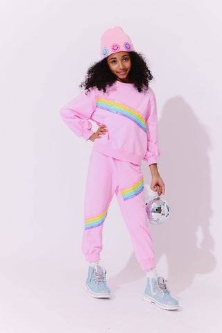 Lola and the Boys Pink Rainbow Stripe Set
