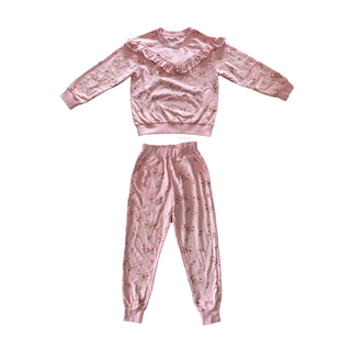 Ditzy Print Ruffle Yoke Sweatset