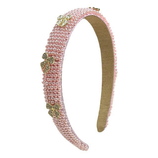 Bari Lynn Pearl Headband with Loose Charms