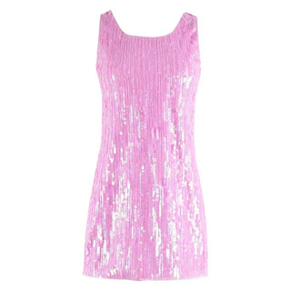 Lola and the Boys Pink Sequin Tank Dress