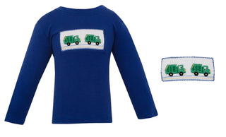 Garbage Collector- Royal Blue Knit Boy's T-Shirt