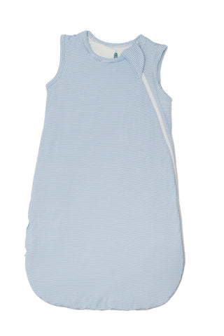 The Uptown Baby Sleep Bag - Dusty Blue Mini Stripe