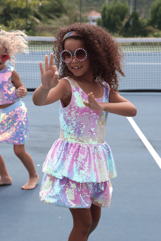 Lola and The Boys Sequin Ombre Romper