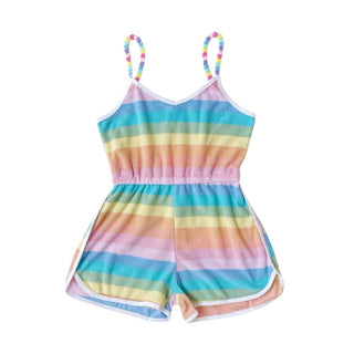 Lola and The BoysPastel Ombre Beaded Hearts Romper