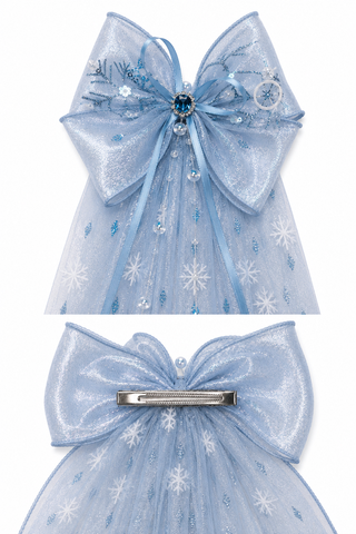 ML Kids Enchanted Storybook Snowflake Hair Clip with Veil, additional view
