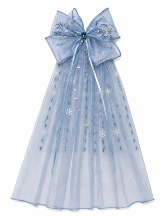 ML Kids Enchanted Storybook Snowflake Hair Clip with Veil