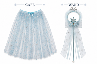 ML Kids Enchanted Storybook Snowflake Cape & Wand