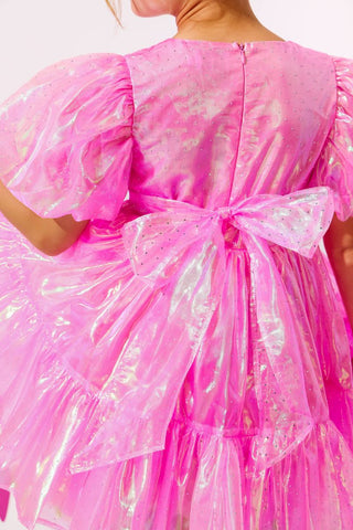 Lola and the Boys Crystal Pink Hologram Dress