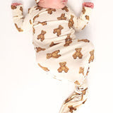 Southern Slumber Teddy Bear Bamboo Knotted Gown