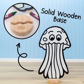 Doodleface Eraseable Crayon Board Jellyfish