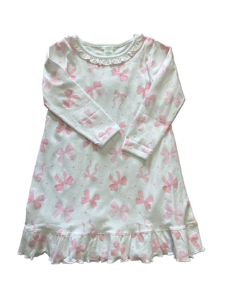 LydaBaby Lovely Pink L/S Bows Gown