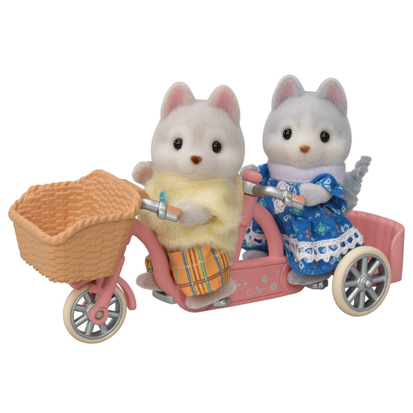 Calico Critters - Tandem Cycling Set - Husky Sister & Brother