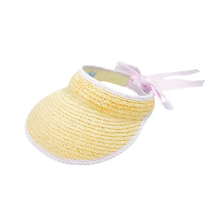 Bits & Bows Sconset Straw Visor - Pink