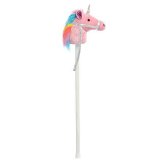 Ride-On - 37" Giddy Up Stick Horse - Unicorn Pink