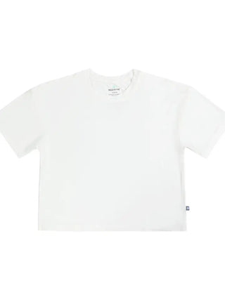 Macaron + Me Boxy Knit Tee - White
