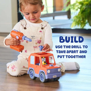 Bluey Build-A-Buddy Playset - Motorized Car with Drill