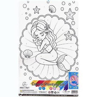 Mermaid Canvas Painting Set - Paint By Numbers