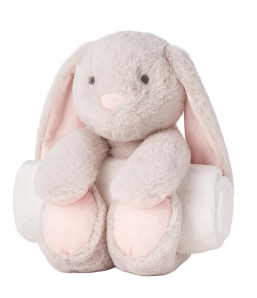 Bedtime Huggie Pink Plush Bunny & Blanket Set