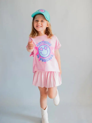 Anything is Possible Bubblegum Pink Printed Tee
