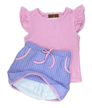 Remind Skort Set - Pink and Purple