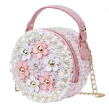 Mini Flower Tweed Crossbody Purse