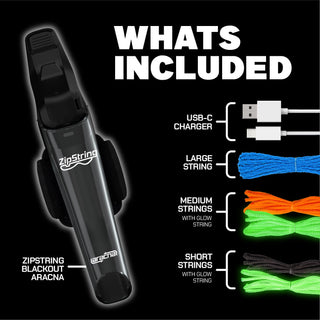 What's included with the ZipString Aracna Black Out Edition