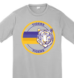 Azarhia Gray Dri Fit With Circle Tiger Face T-Shirt