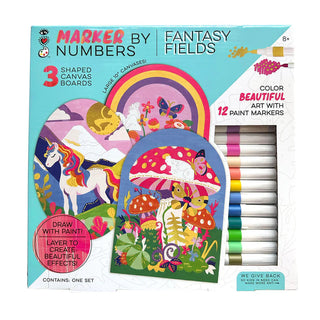 Bright Stripes Marker by Number- Unicorn Fantasy