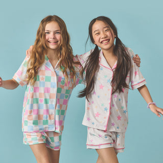 iScream Smiley Check Shorts Lounge Set