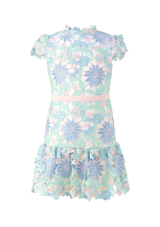 Marlo Kids Addison Floral Embroidered Mini Dress