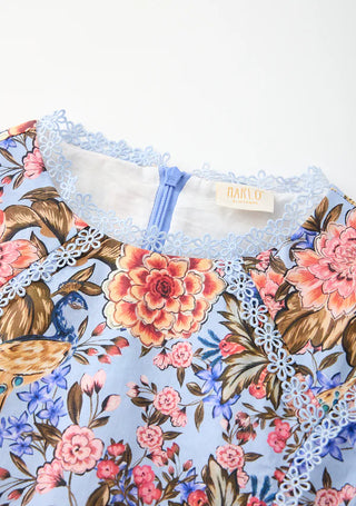 Marlo Kids Iliana Cotton Floral Mini Dress