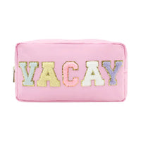 Nylon Varsity Pouch - VACAY Pink/Chenille