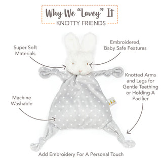 Bloom Bunny Knotty Friend Lovey
