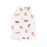 Angel Dear Watercolor Puppies Shortie Sleeveless Romper