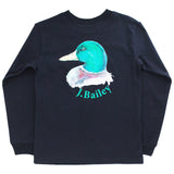 J. Bailey Logo L/S Tee Shirt - Duck on Navy