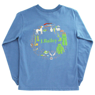 J. Bailey Logo L/S Tee Shirt - Hunting on Denim