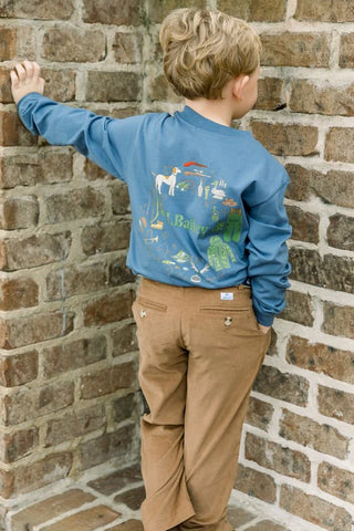 J. Bailey Logo L/S Tee Shirt - Hunting on Denim