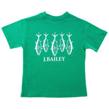 J. Bailey Logo Tee Shirt - Fish on Kelly Green