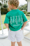 J. Bailey Logo Tee Shirt - Fish on Kelly Green