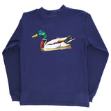J. Bailey Logo L/S Performance Tee - Wood Duck on Navy