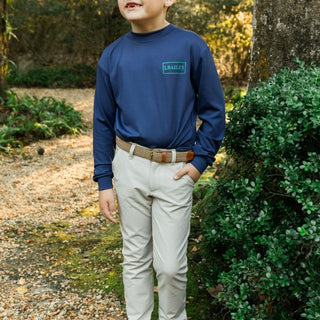 J. Bailey Logo L/S Performance Tee - Wood Duck on Navy