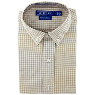 J. Bailey Roscoe Khaki Check Button Down