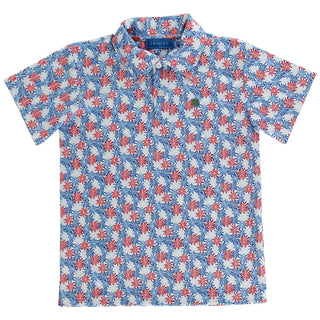J. Bailey Henry S/S Performance Polo Shirt - Fireworks