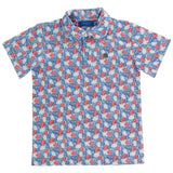 J. Bailey Henry S/S Performance Polo Shirt - Fireworks