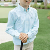 J. Bailey Roscoe Performance Button Down Shirt - Lagoon