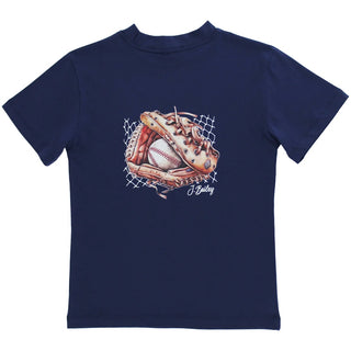 J. Bailey Logo Tee Shirt - Baseball on Navy