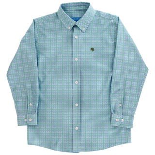 The Bailey Boys Performance Button Down Shirt - Peacock
