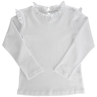 Girls Long Sleeve Tee - White