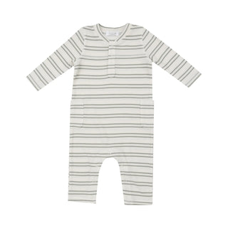 Angel Dear Ribbed Uni Romper - Stripe Desert Sage