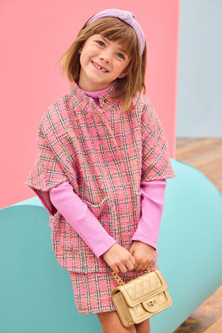 Bisby Tweed Retro Cape - Palermo Plaid